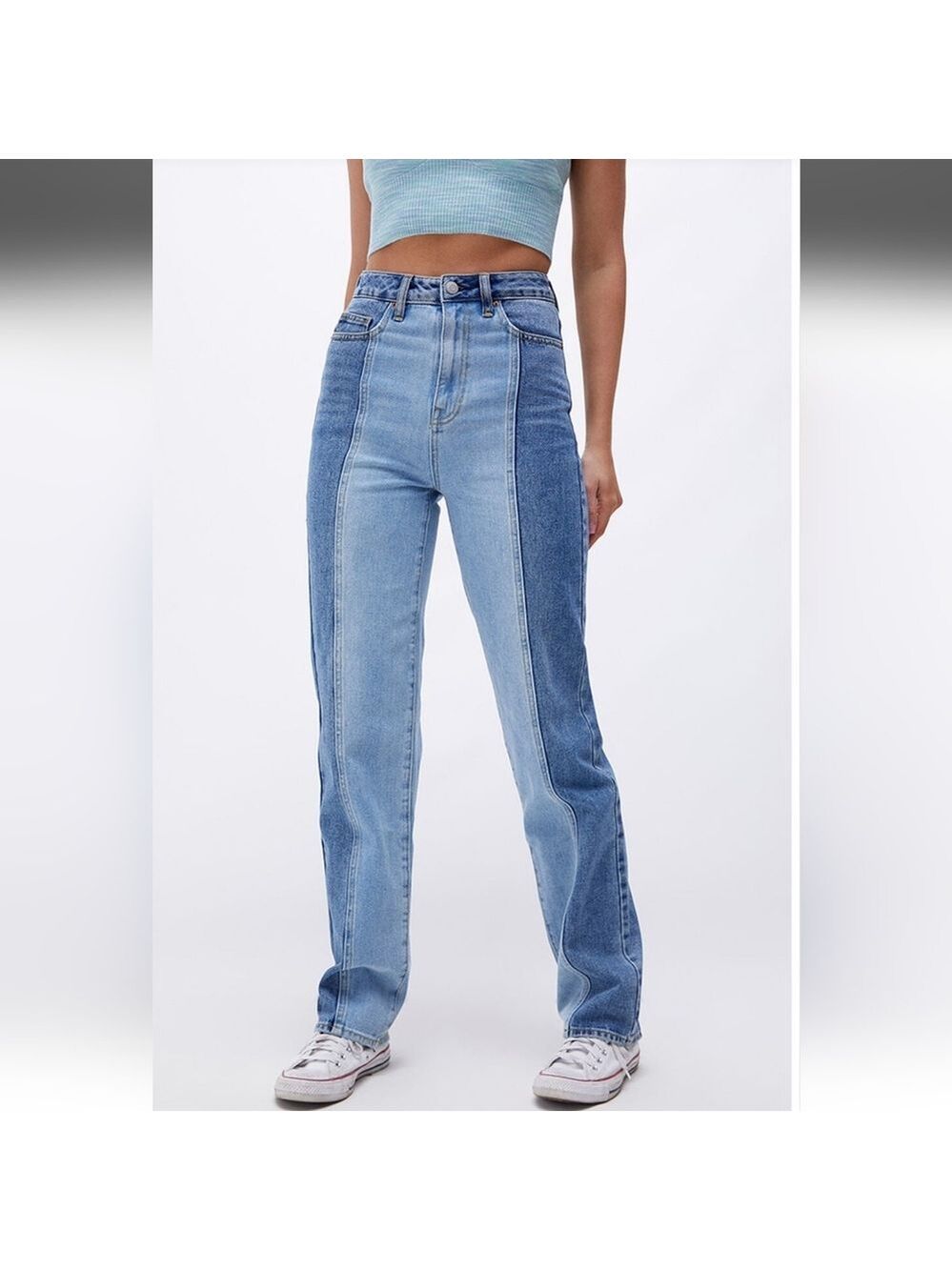 PacSun Eco Two-Tone '90s Boyfriend Jeans, Size 24
